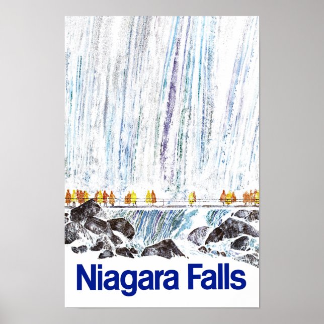 Póster Cartel de viaje de las Cataratas del Niágara (Frente)
