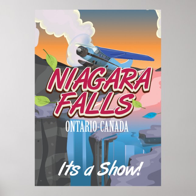 Póster Cartel de viaje de las Cataratas del Niágara Ontar (Frente)