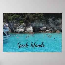 Póster Cartel de viaje de las Islas Griegas