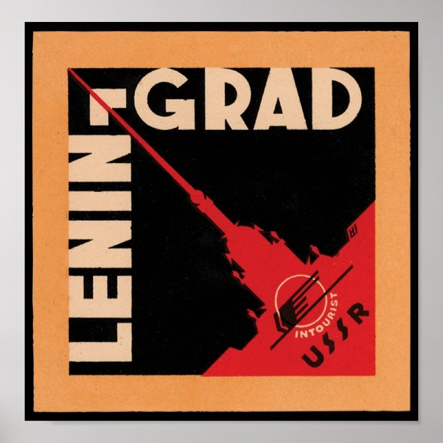 Póster Cartel de viaje de Leningrado (Frente)