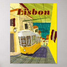 Póster Cartel de viaje de Lisboa de 8,5" x 11"