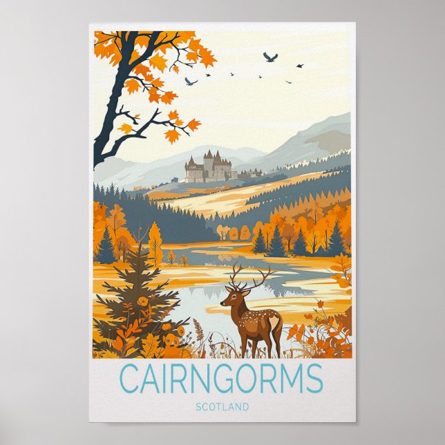 Póster Cartel de viaje de los Cairngorms - Pared de viaje (Frente)