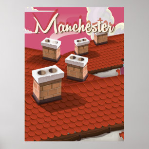 Póster Cartel de viaje de Manchester, personalizado de In