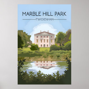 Póster Cartel de viaje de Marble Hill Park Twickenham
