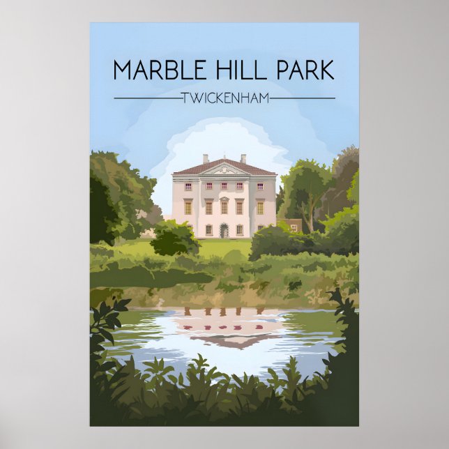 Póster Cartel de viaje de Marble Hill Park Twickenham (Frente)