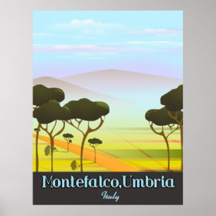 Póster Cartel de viaje de Montefalco, Umbría