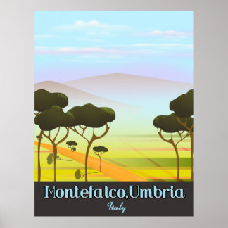 Póster Cartel de viaje de Montefalco, Umbría