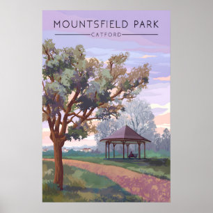 Póster Cartel de viaje de Mountsfield Park Londres