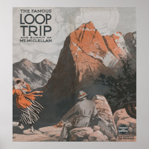 Póster Cartel de viaje de Mt. McClellan y Loop