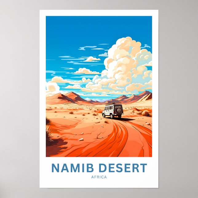 Póster Cartel de viaje de Namib Desert Africa (Frente)