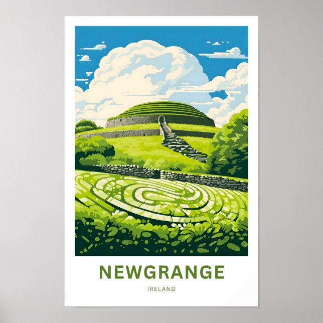 Póster Cartel de viaje de Newgrange Ireland (Frente)