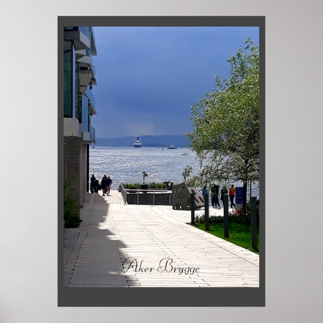 Póster Cartel de viaje de Oslo, Noruega (Frente)