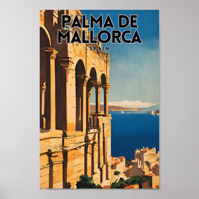 Póster Cartel de viaje de Palma de Mallorca (Frente)