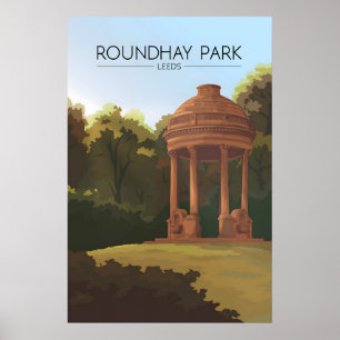Póster Cartel de viaje de Roundhay Park Leeds