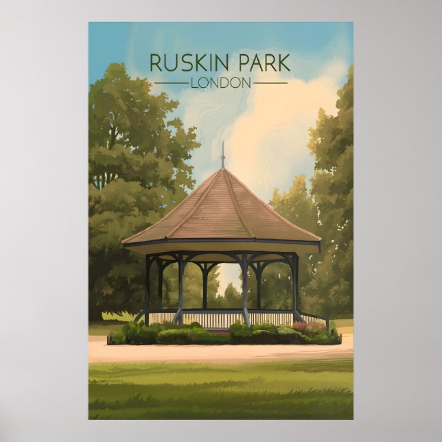Póster Cartel de viaje de Ruskin Park Londres (Frente)
