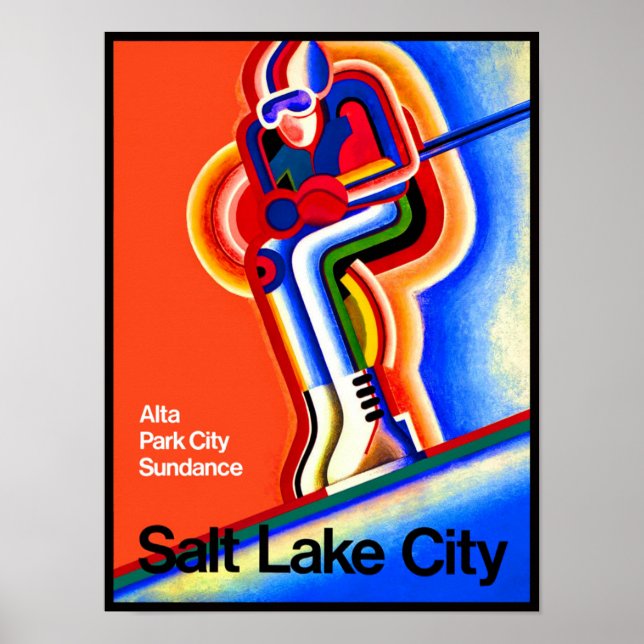 Póster Cartel de viaje de Salt Lake City. (Frente)