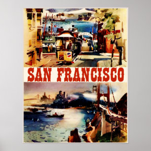 Póster Cartel de viaje de San Francisco