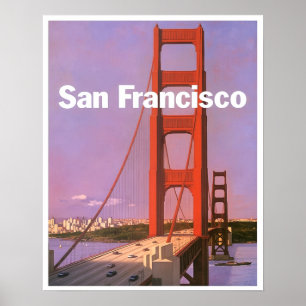 Póster cartel de viaje de San Francisco