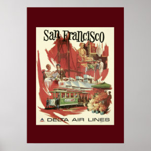 Póster Cartel de viaje de San Francisco