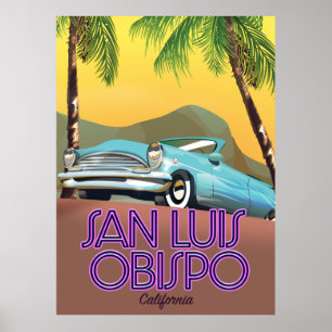 Póster Cartel de viaje de San Luis Obispo California