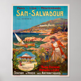 Póster Cartel de viaje de San Salvadour de 1900