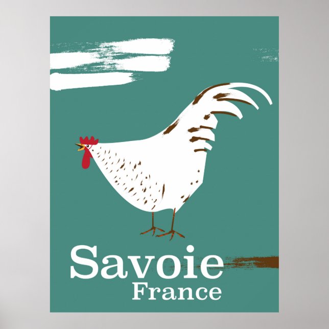 Póster Cartel de viaje de Savoie Francia Gallo (Frente)