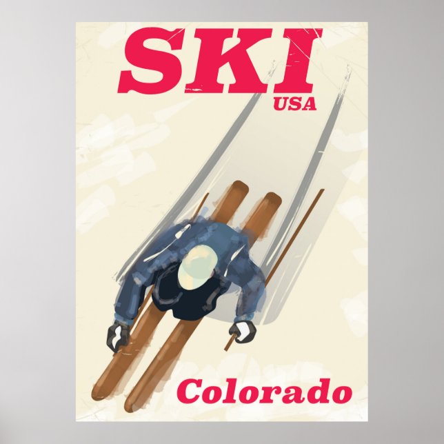 Póster Cartel de viaje de Ski USA Colorado (Frente)