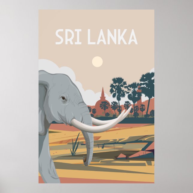 Póster Cartel de viaje de Sri lanka hikkaduwa (Frente)