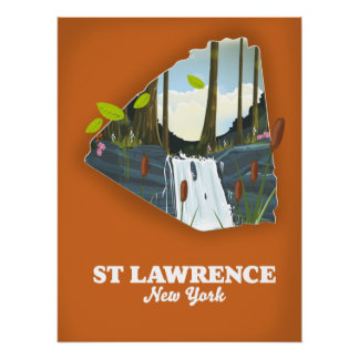Póster Cartel de viaje de St Lawrence Nueva York