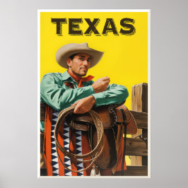 Póster Cartel de viaje de Texas