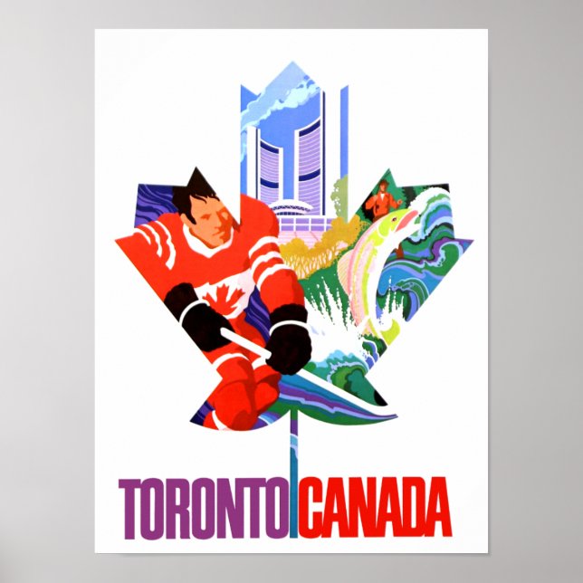 Póster Cartel de viaje de Toronto, Canadá (Frente)