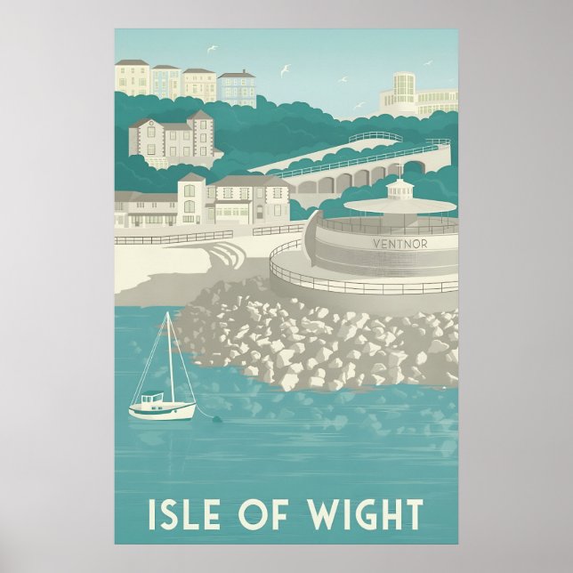 Póster Cartel de viaje de Ventnor, Isla de Wight (Frente)