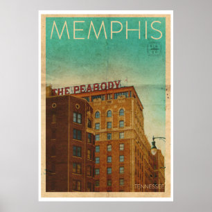 Póster Cartel de Viaje de Vintage Memphis