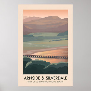 Póster Cartel de viaje del AONB de Arnside y Silverdale