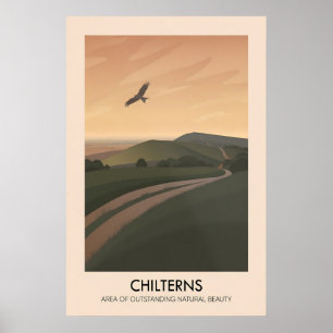 Póster Cartel de viaje del Área de Belleza Natural Sobres