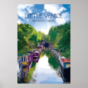 Póster Cartel de viaje del Canal de Regents de Little Ven
