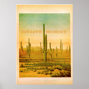 Póster Cartel de viaje del desierto de Mojave