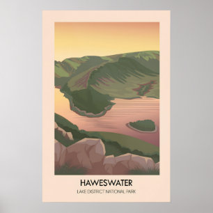 Póster Cartel de viaje del lago Haweswater en el Distrito
