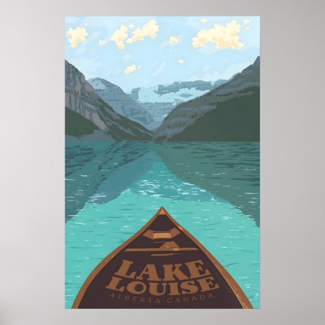 Póster Cartel de viaje del Lago Louise Canadá (Frente)