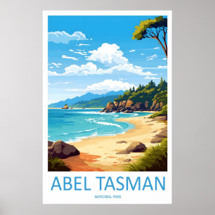 Póster Cartel de viaje del parque nacional Abel Tasman Sk