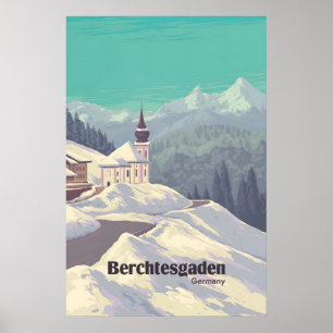 Póster Cartel de viaje del Parque Nacional de Berchtesgad
