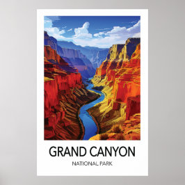 Póster Cartel de viaje del Parque Nacional del Gran Cañón