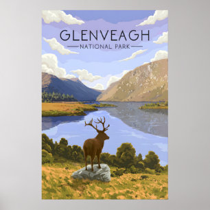 Póster Cartel de viaje del Parque Nacional Glenveagh Irla