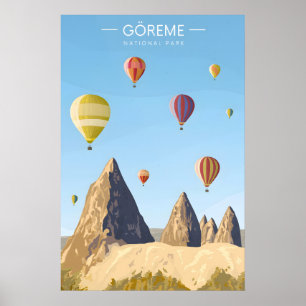 Póster Cartel de viaje del Parque Nacional Goreme Turquía