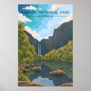 Póster Cartel de viaje del Parque Nacional Kakadu Austral