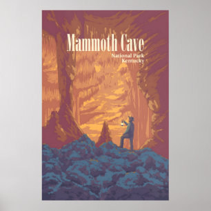 Póster Cartel de viaje del Parque Nacional Mammoth Cave