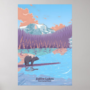Póster Cartel de viaje del Parque Provincial Joffre Lakes