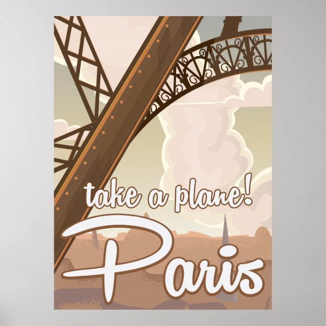 Póster Cartel de viaje del Personalizado de París (Frente)