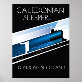 Póster Cartel de viaje en Escocia del Caledonio Sleeper L