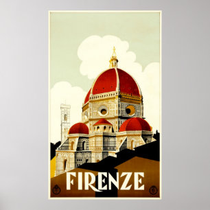 Póster Cartel de viaje en Firenze